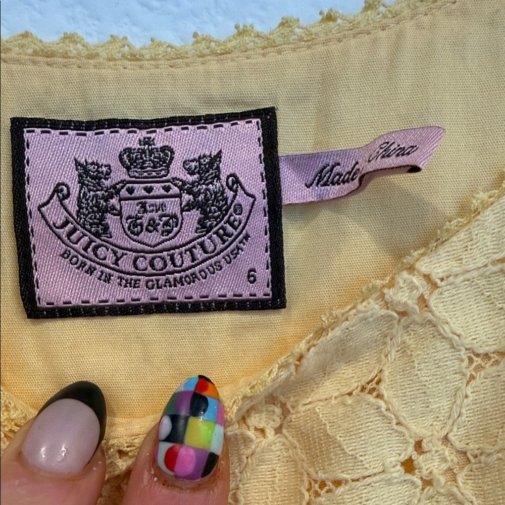 Juicy Couture Yellow eyelet Dress with Bow - Picture 2 of 5